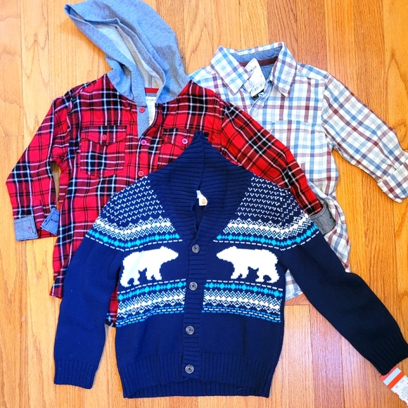 NWT Set of 3 Boys 5t Long Sleeve Shirts - Picture 1 of 1